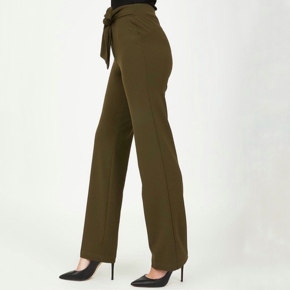 WIDE LEG PULL-ON PANT WITH SASH TIE BELT - Picture 2 of 4